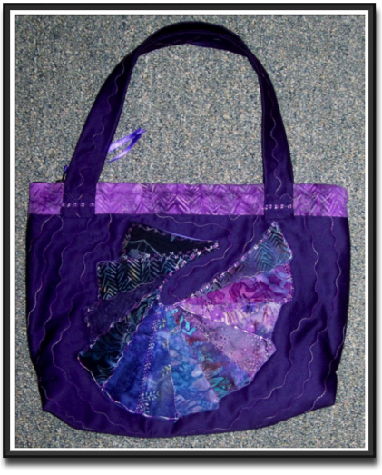 Purple Fan Bag with Swirl Pocket